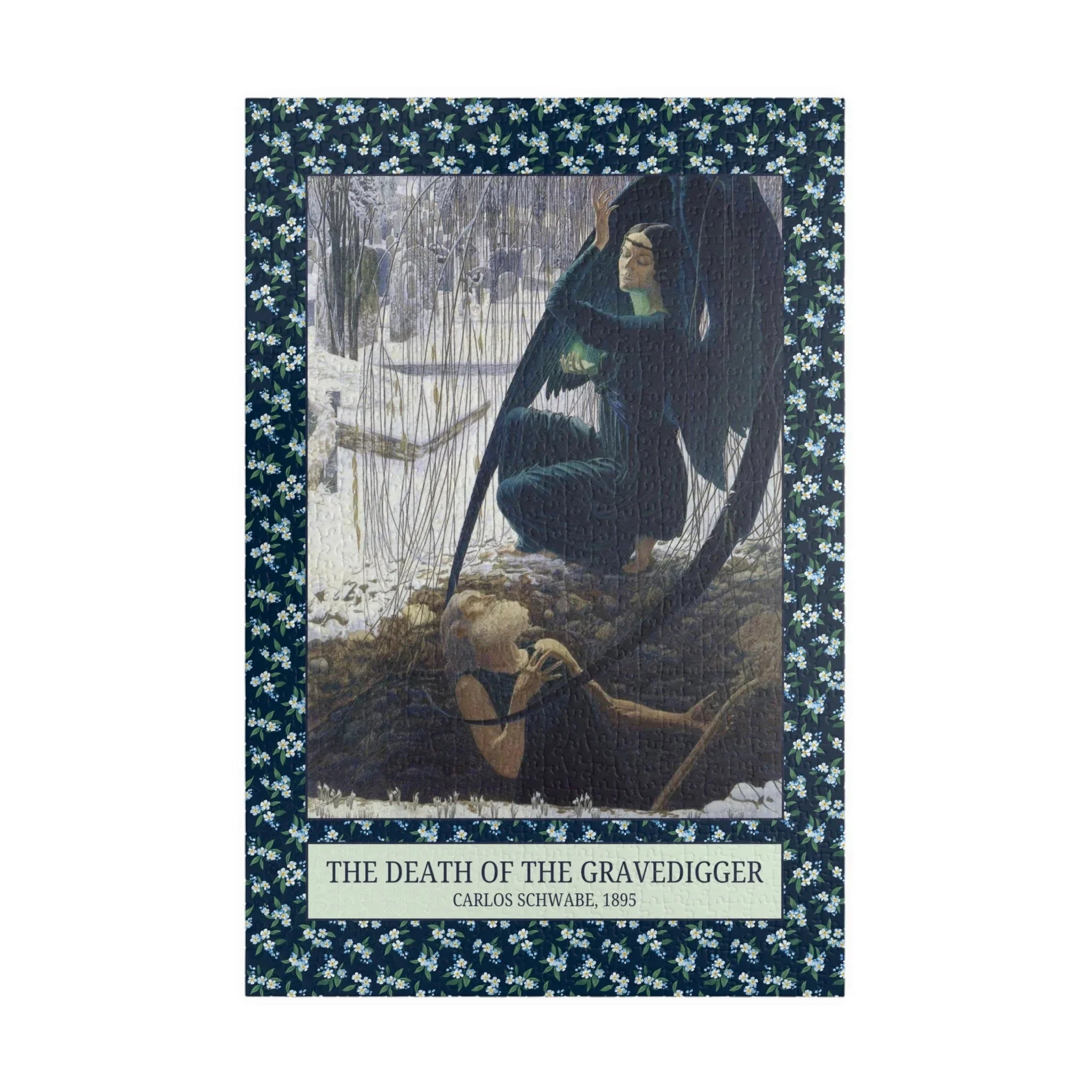 The Death of the Gravedigger by Carlos Schwabe: Spooky Art History Puzzle - BIG FRENCHIES