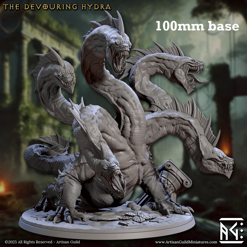 The Devouring Hydra (Epic Boss)-3D Printed Miniatures-BIG FRENCHIES-All Systems Go Games