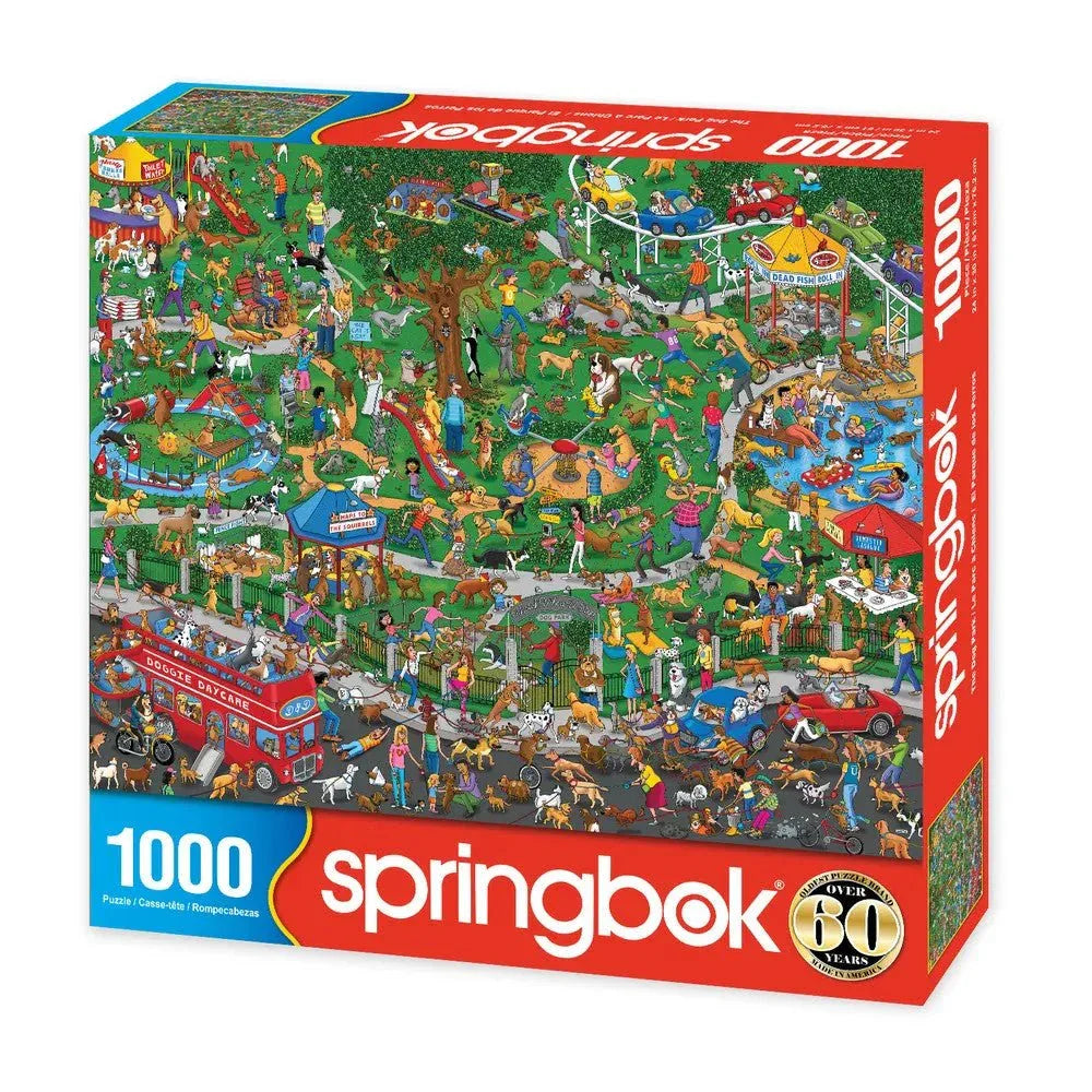 The Dog Park 1000 Piece Jigsaw Puzzle | Springbok Puzzles - BIG FRENCHIES