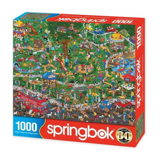 The Dog Park 1000 Piece Jigsaw Puzzle | Springbok Puzzles - BIG FRENCHIES