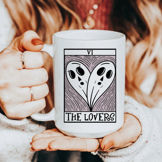 The Lovers Tarot Card Ceramic Mug 15 oz - BIG FRENCHIES