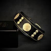 The "Maximus" collar 2 inch wide gold decoration