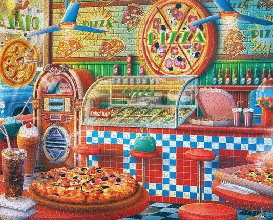 The Pizza Shop 1000 Piece Jigsaw Puzzle by Springbok Puzzles - BIG FRENCHIES