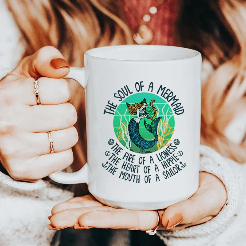 The Soul Of A Mermaid Ceramic Mug 15 oz - BIG FRENCHIES