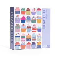 The Sweet Life 1,000 Piece Puzzle by Puzzlefolk | Delicious Cupcake Jigsaw Puzzle