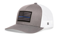 Thin Blue Line Trucker Hat  |  Black Police Tactical Snapback