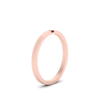 Thin Princess Cut Mens Band Ring
