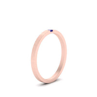 Thin Princess Cut Mens Band Ring