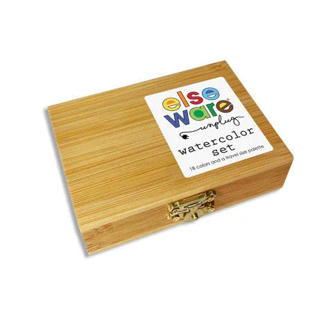 Watercolor Set – Bamboo Box – 18 Pans – Eco-Friendly - BIG FRENCHIES