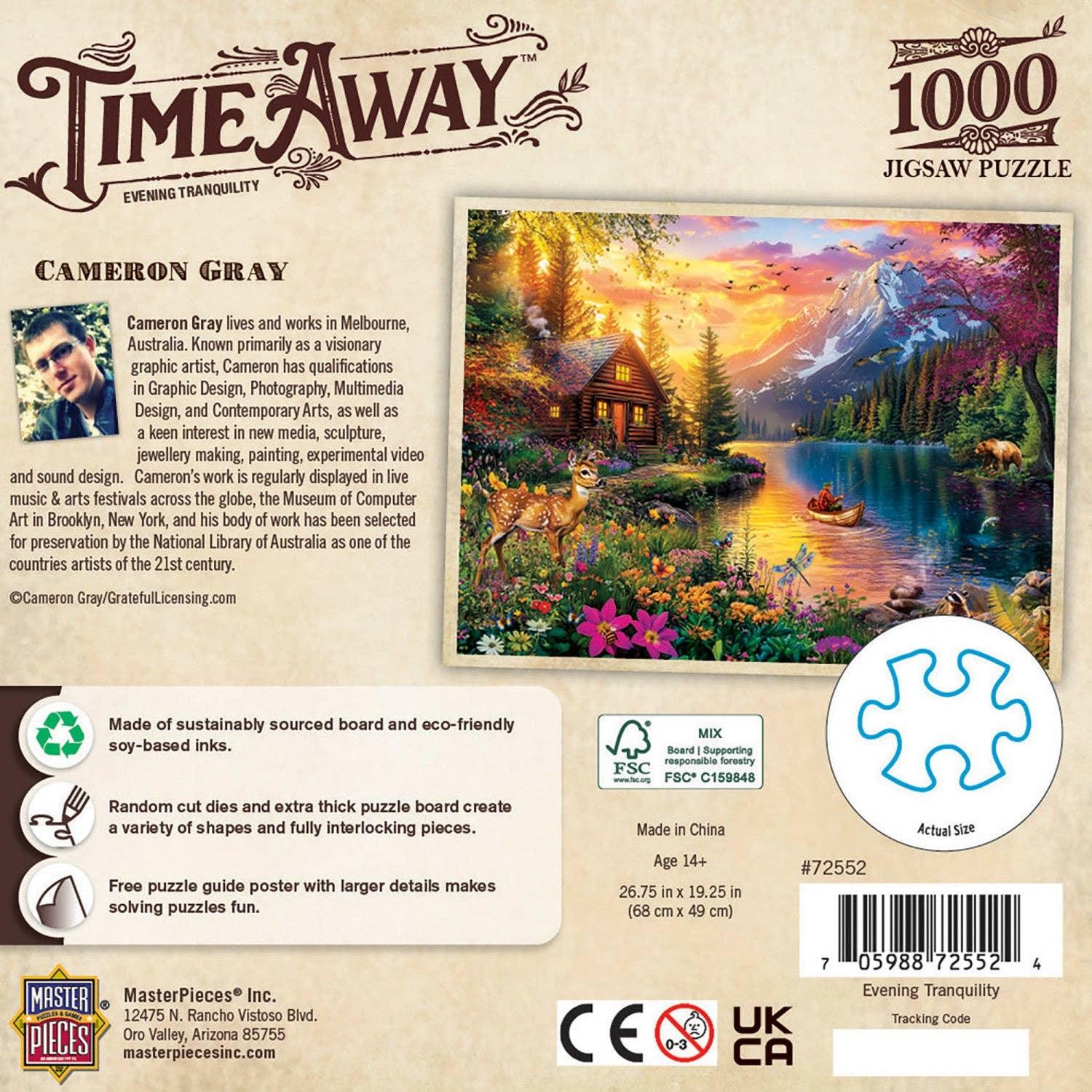 Time Away Evening Tranquility 1000 Piece Jigsaw Puzzle | Masterpieces Puzzles - BIG FRENCHIES