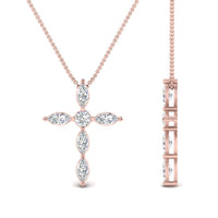 1 Ct. Marquise Diamond Cross Pendant