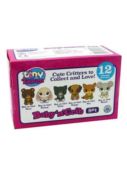 Tiny Tukkins Blind Pack - 6 piece set with Crib, Accessories and a mystery Plush - BIG FRENCHIES