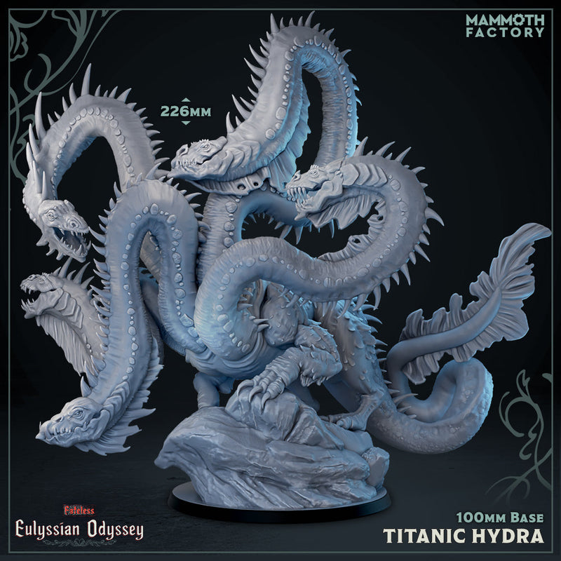 Titanic Hydra (Epic Boss)-3D Printed Miniatures-BIG FRENCHIES-All Systems Go Games