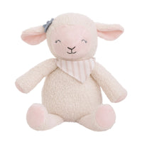 Farmhouse Chic Pink and White Super Soft Plush Stuffed Animal Lamb with Bandana - "Meadow" - BIG FRENCHIES