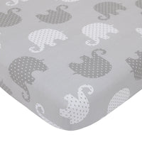 NoJo Dreamer Gray Elephant 8-Piece Nursery Crib Bedding Set - BIG FRENCHIES