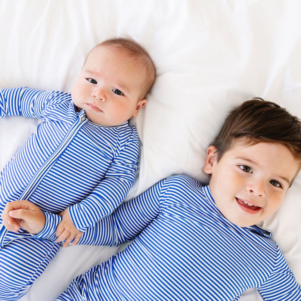 Cobalt Stripe Bamboo Toddler Pajama Set - BIG FRENCHIES