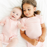 Sugar Gingham Short Sleeve & Shorts Bamboo Toddler Pajama Set - BIG FRENCHIES