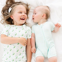 Bluebell Bows Short Sleeve & Shorts Bamboo Toddler Pajama Set - BIG FRENCHIES