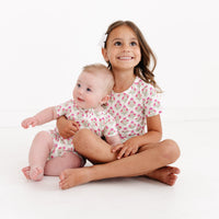 Pink Posy Short Sleeve & Shorts Bamboo Toddler Pajama Set - BIG FRENCHIES