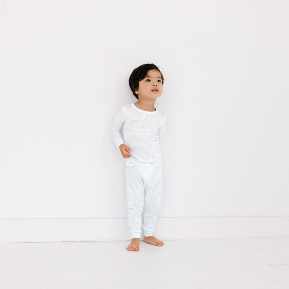 Cloud Stripe Bamboo Toddler Pajama Set - BIG FRENCHIES