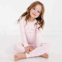 Ballet Stripe Bamboo Toddler Pajama Set - BIG FRENCHIES
