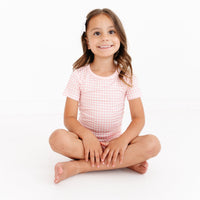 Sugar Gingham Short Sleeve & Shorts Bamboo Toddler Pajama Set - BIG FRENCHIES