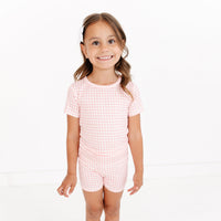 Sugar Gingham Short Sleeve & Shorts Bamboo Toddler Pajama Set - BIG FRENCHIES