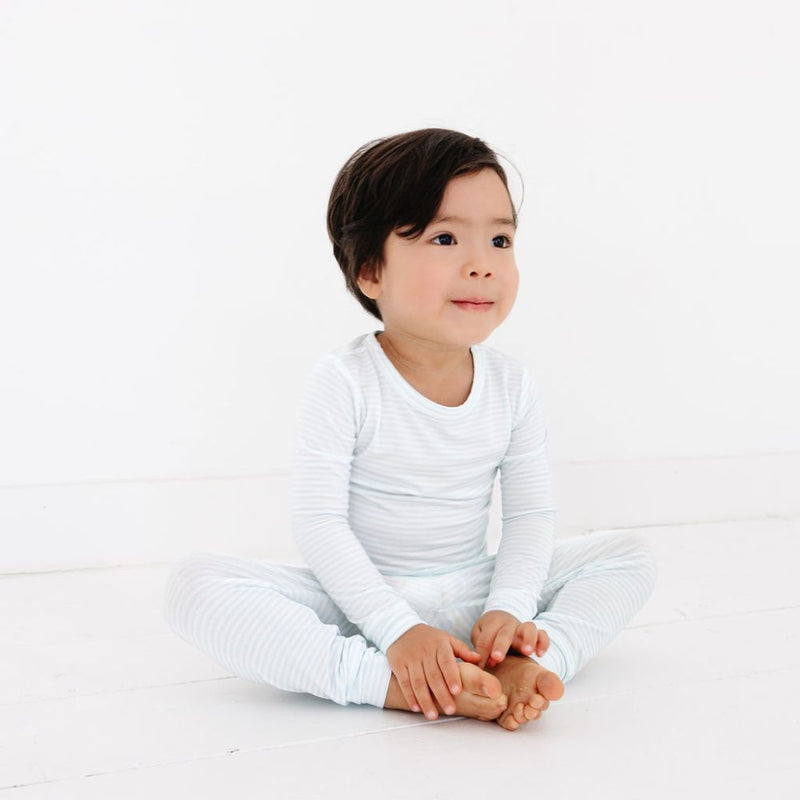Cloud Stripe Bamboo Toddler Pajama Set - BIG FRENCHIES