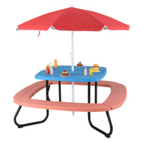 Toddler Outdoor Activity Table with Adjustable and Collapsible Umbrella