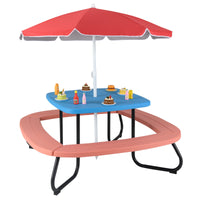 Toddler Outdoor Activity Table with Adjustable and Collapsible Umbrella