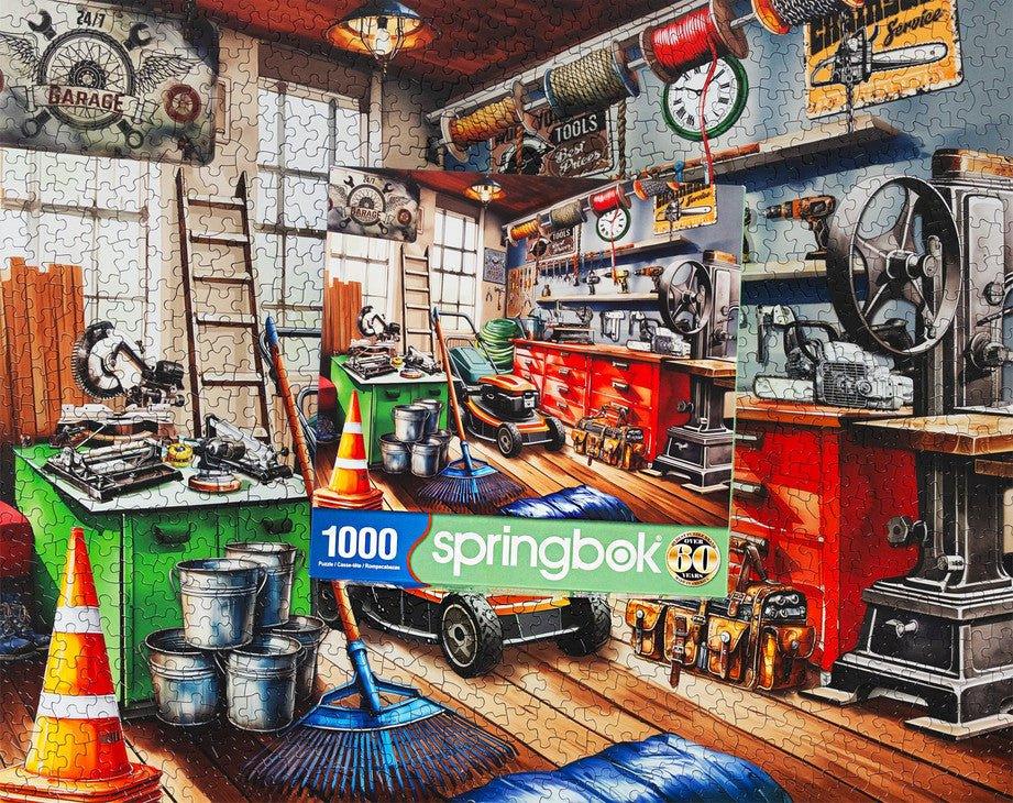 Toolman's Garage 1000 Piece Jigsaw Puzzle by Springbok Puzzles - BIG FRENCHIES