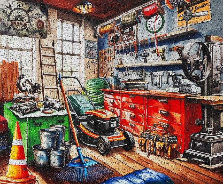 Toolman's Garage 1000 Piece Jigsaw Puzzle by Springbok Puzzles - BIG FRENCHIES