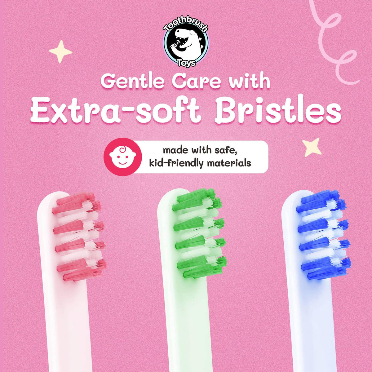 Toothbrush Toys Kids Toothbrush Replacement Heads 3-Pack - BIG FRENCHIES