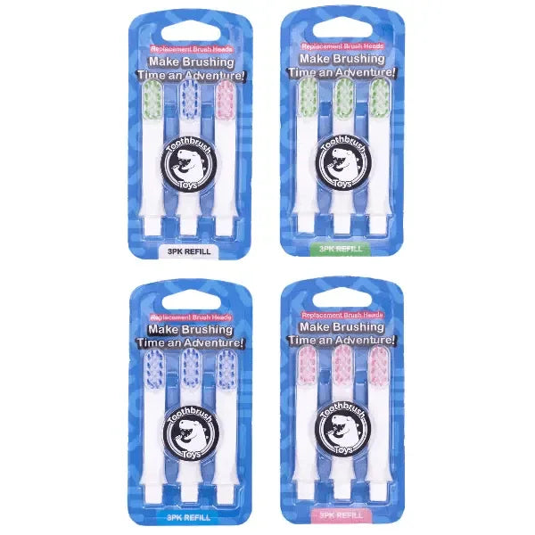 Toothbrush Toys Kids Toothbrush Replacement Heads 3-Pack - BIG FRENCHIES