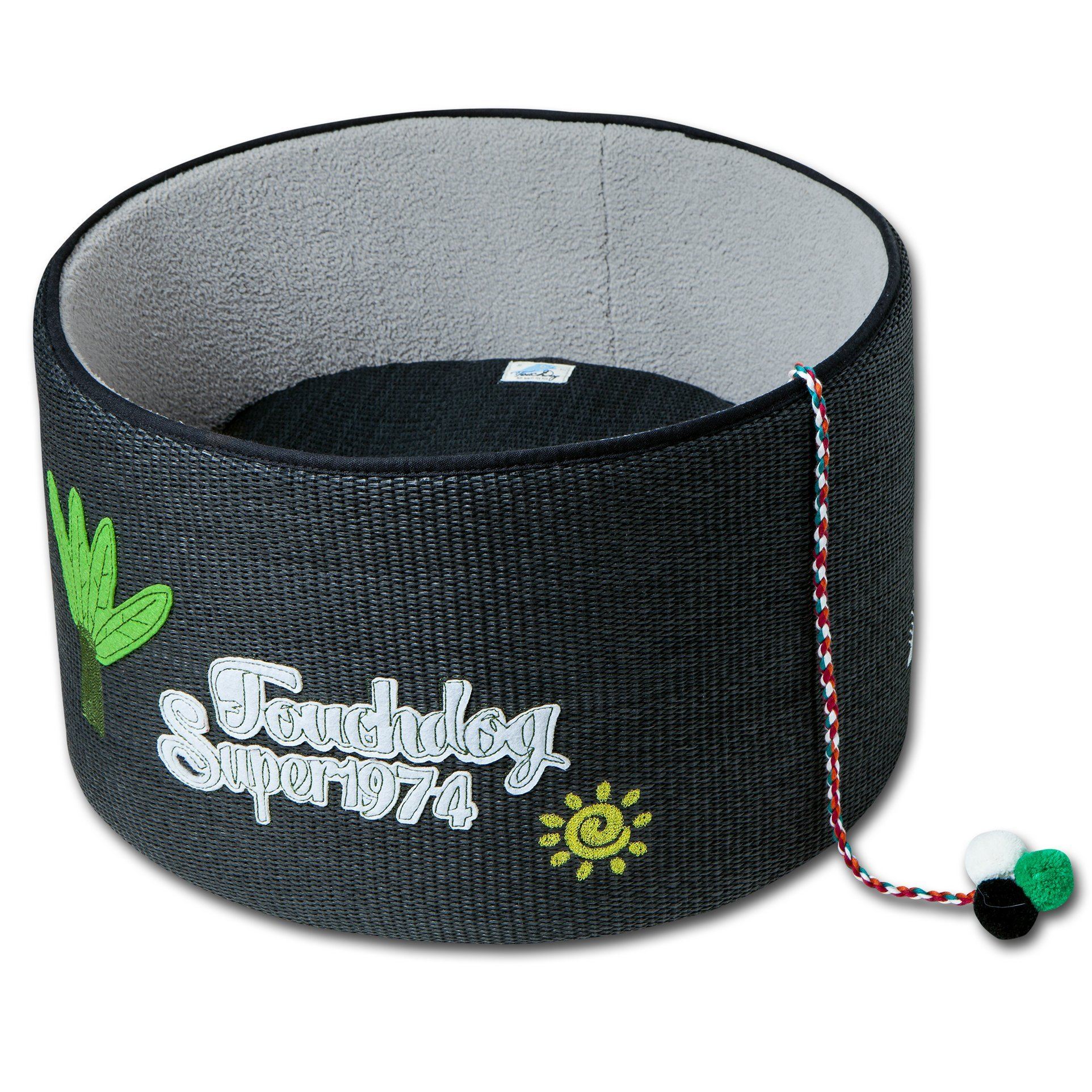 Touchcat 'Claw-ver Nest' Rounded Scratching Cat Bed w/ Teaser Toy - BIG FRENCHIES