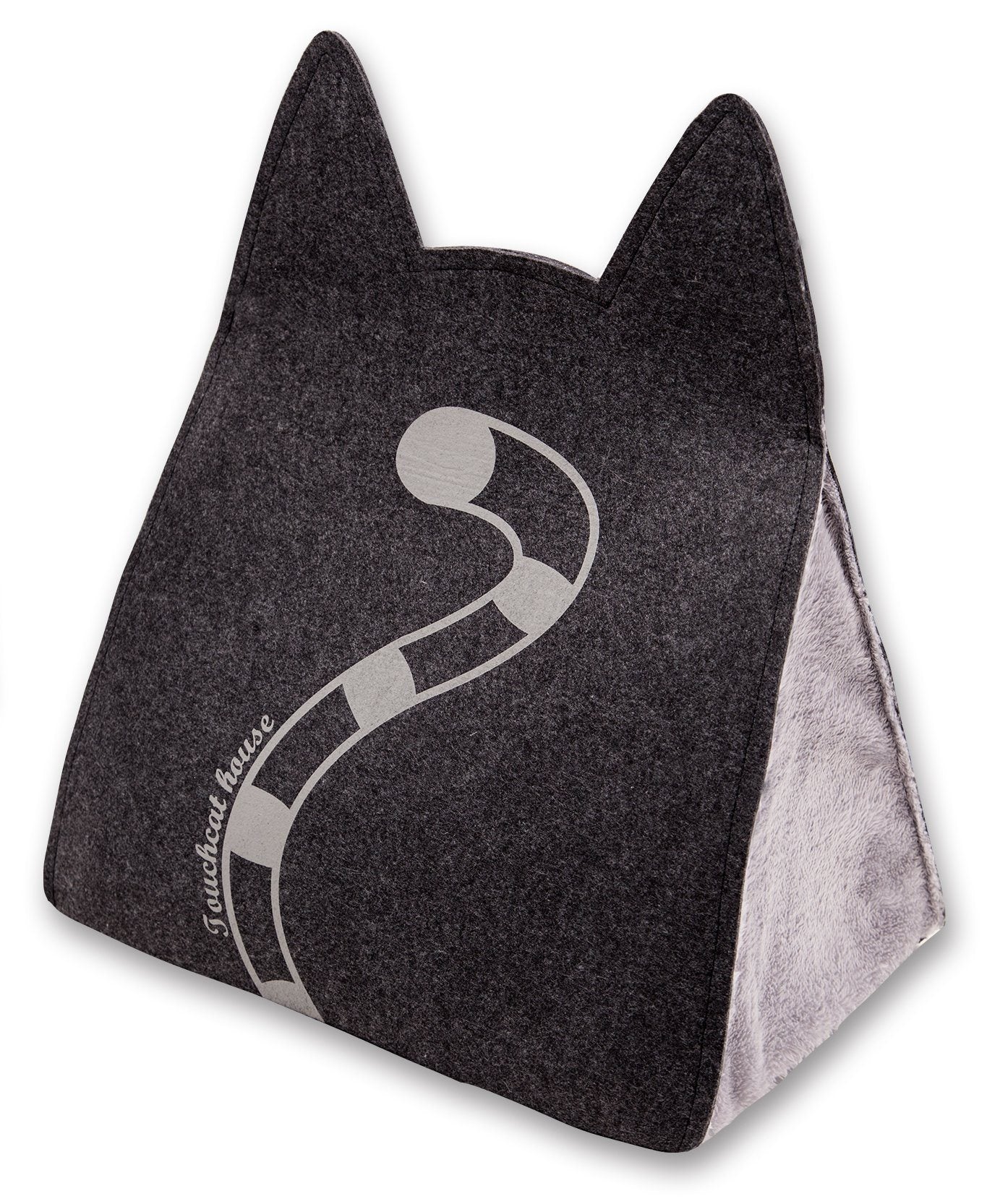 Touchcat ® 'Kitty Ears' Travel On-The-Go Folding Designer Fashion Pet Cat Bed House w/ Hanging Teaser Toy - BIG FRENCHIES