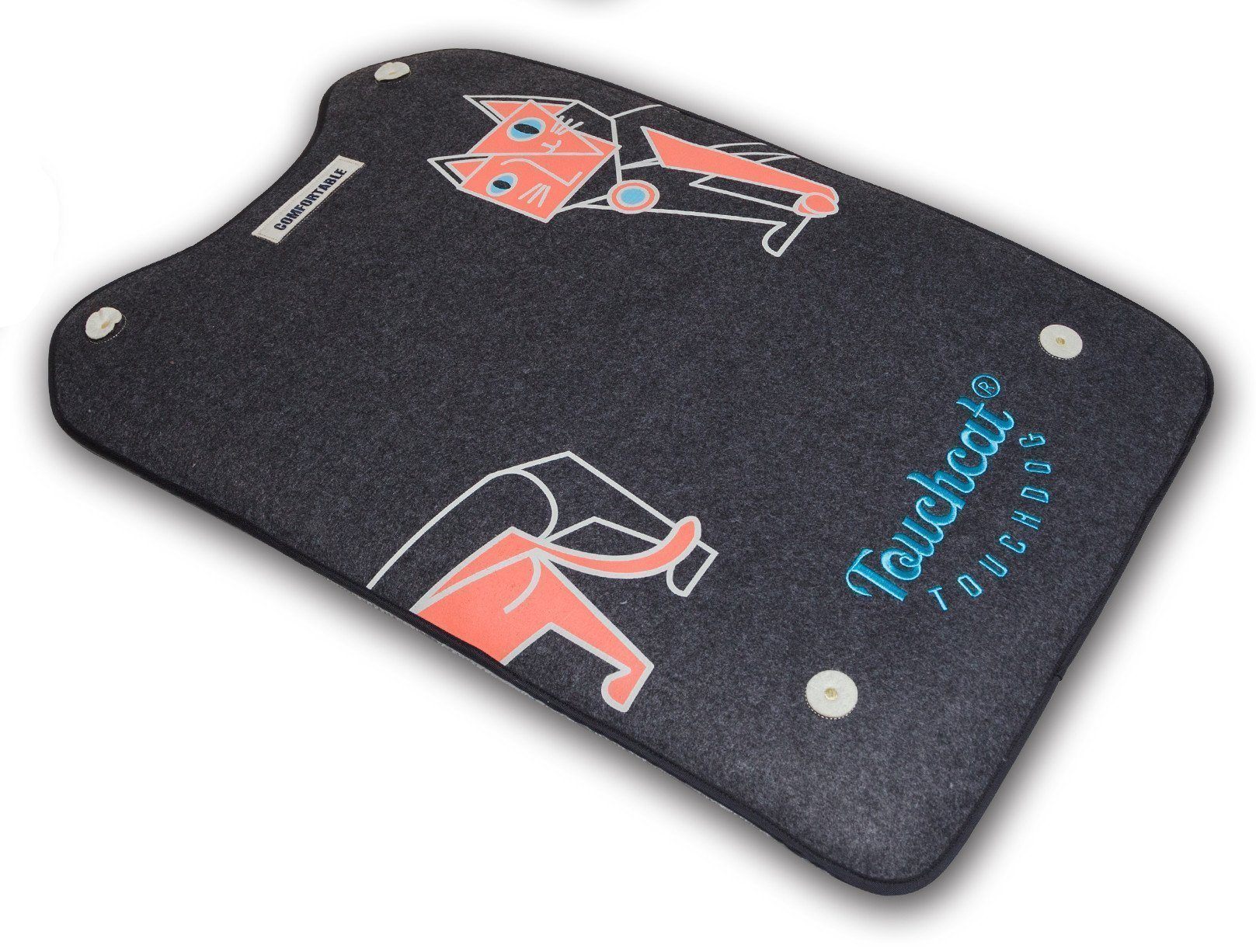 Touchcat ® 'Lamaste' Travel Reversible Rubberized Fashion Designer Pet Dog and Cat Bed Bed Lounger Stretching Yoga Mat - BIG FRENCHIES