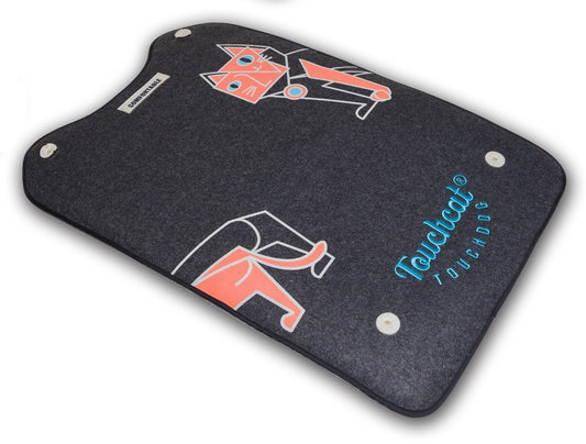 Touchcat ® 'Lamaste' Travel Reversible Rubberized Fashion Designer Pet Dog and Cat Bed Bed Lounger Stretching Yoga Mat - BIG FRENCHIES
