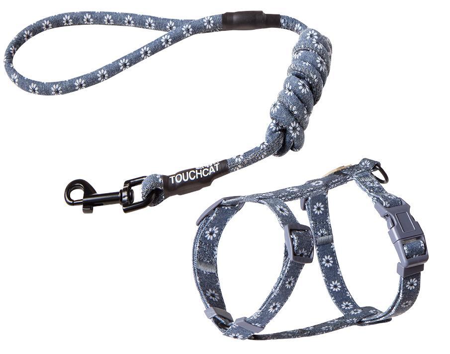 Touchcat 'Radi-Claw' Durable Cable Cat Harness and Leash Combo - BIG FRENCHIES