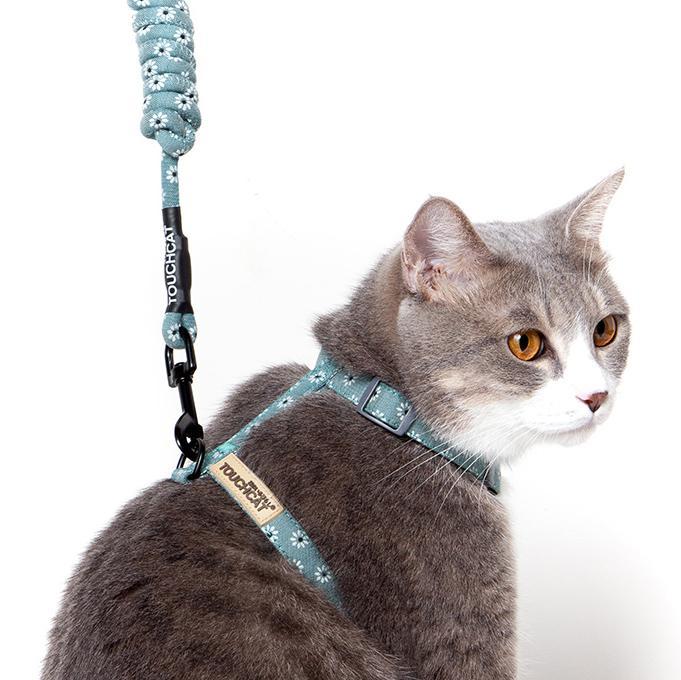 Touchcat 'Radi-Claw' Durable Cable Cat Harness and Leash Combo - BIG FRENCHIES