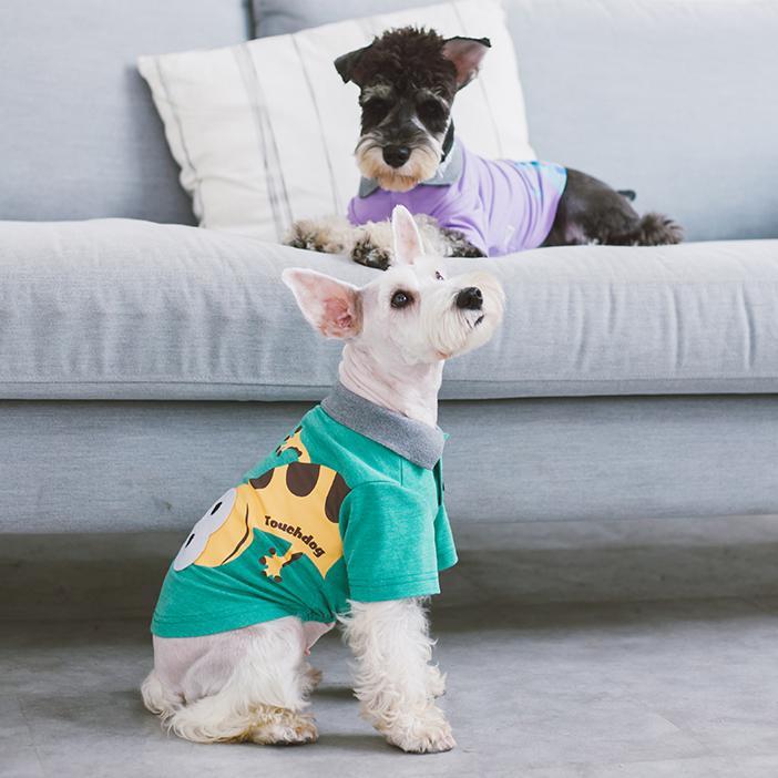 Touchdog 'Arubark' Caribbean Style Dog Polo T-Shirt - BIG FRENCHIES