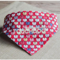 Touchdog Elephant Patterned Hook-and-Loop Fashion Dog Bandana - BIG FRENCHIES
