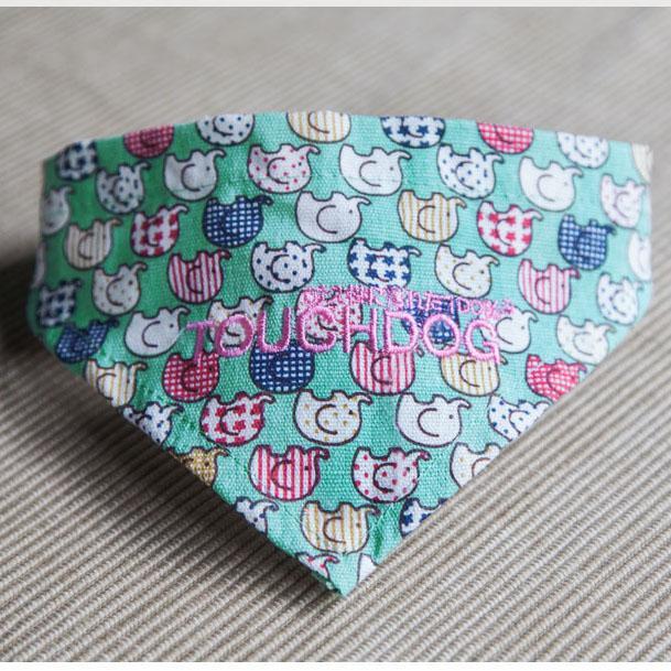 Touchdog Elephant Patterned Hook-and-Loop Fashion Dog Bandana - BIG FRENCHIES