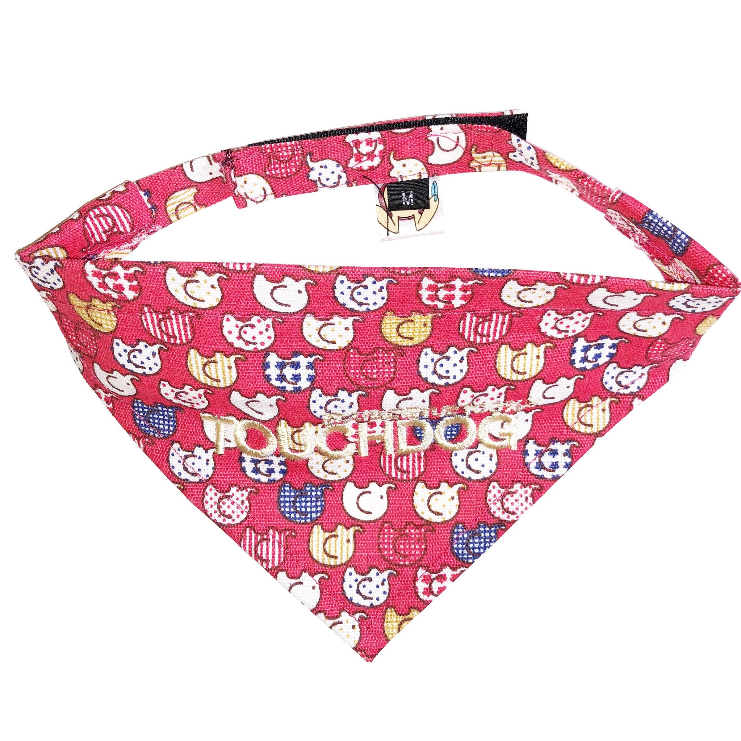 Touchdog Elephant Patterned Hook-and-Loop Fashion Dog Bandana - BIG FRENCHIES
