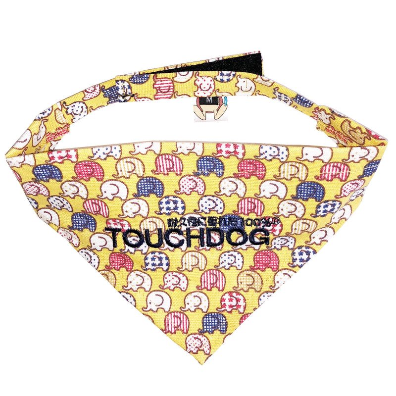 Touchdog Elephant Patterned Hook-and-Loop Fashion Dog Bandana - BIG FRENCHIES