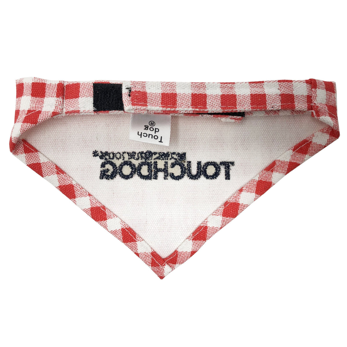 Touchdog Plaid Patterned Hook-and-Loop Fashion Dog Bandana - BIG FRENCHIES