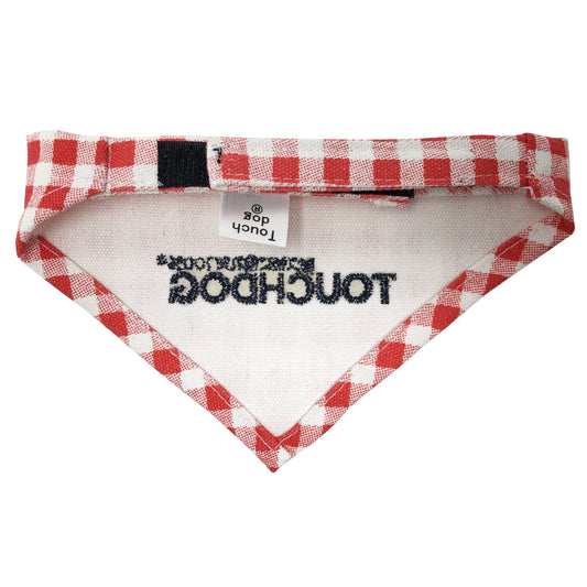 Touchdog Plaid Patterned Hook-and-Loop Fashion Dog Bandana - BIG FRENCHIES
