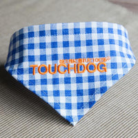Touchdog Plaid Patterned Hook-and-Loop Fashion Dog Bandana - BIG FRENCHIES