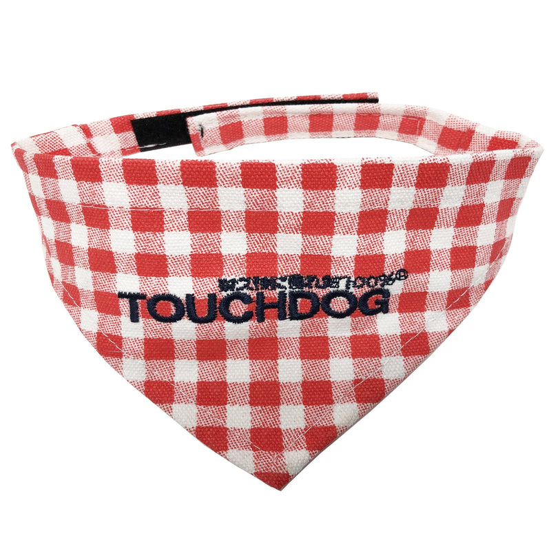 Touchdog Plaid Patterned Hook-and-Loop Fashion Dog Bandana - BIG FRENCHIES
