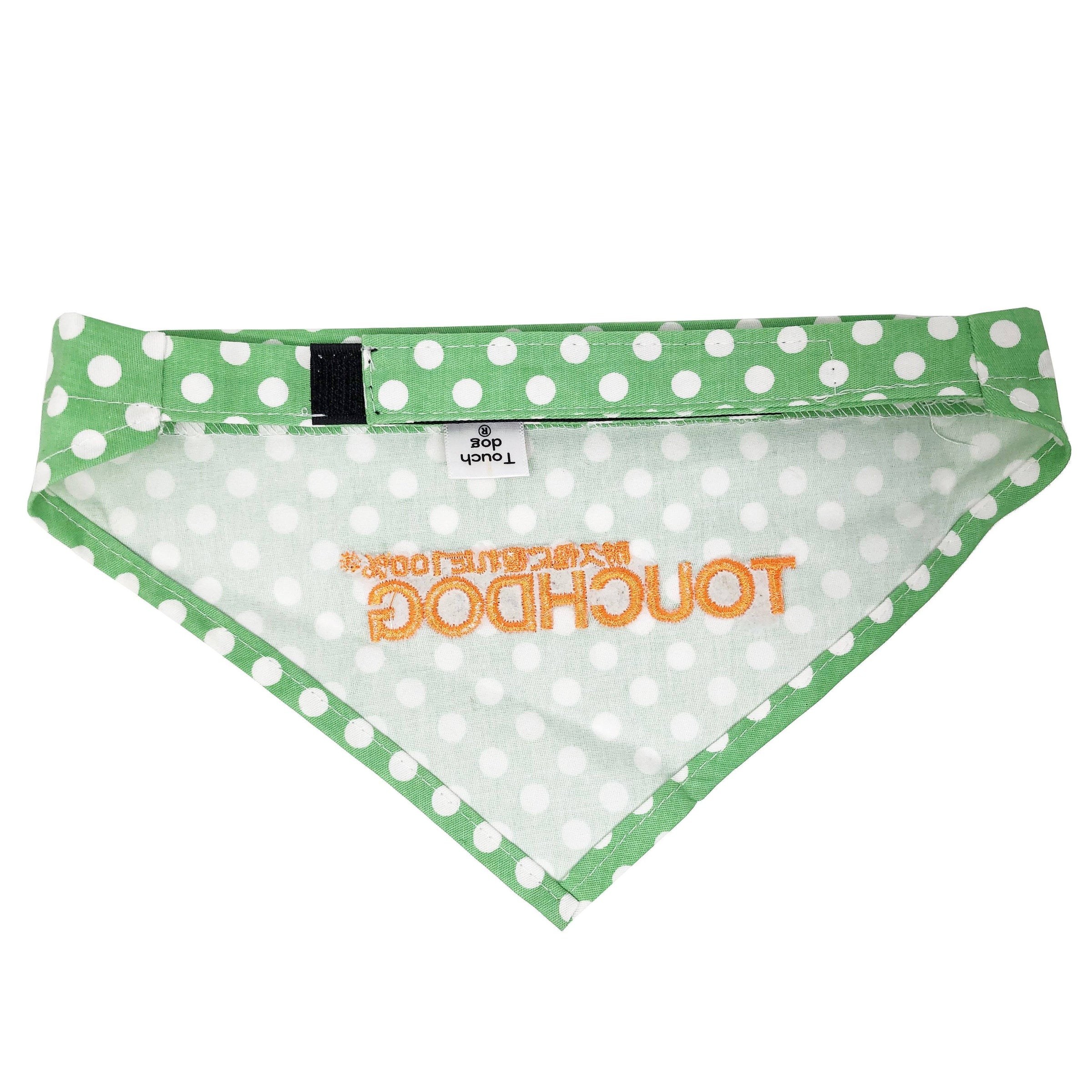 Touchdog Polka-dot Patterned Hook-and-Loop Fashion Dog Bandana - BIG FRENCHIES